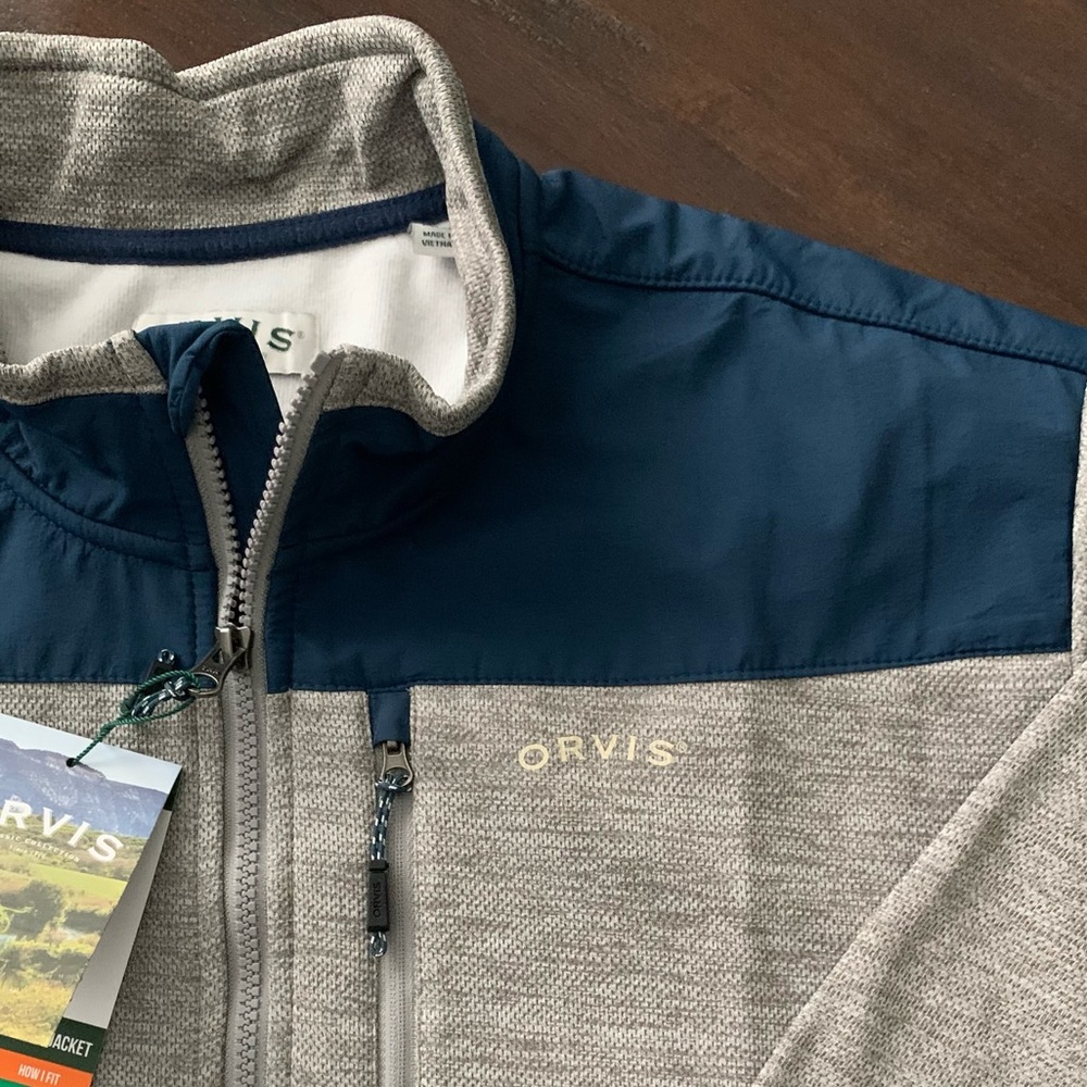 NWTOrvis XL, XXL Bonded mesh full zip jacket size Grey and Blue
